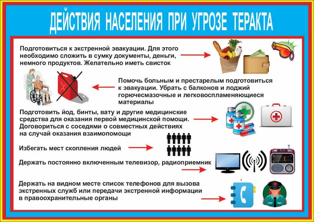 действия населения при угрозе теракта